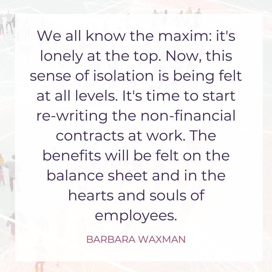 Lonely at the Top quote from Barbara Waxman